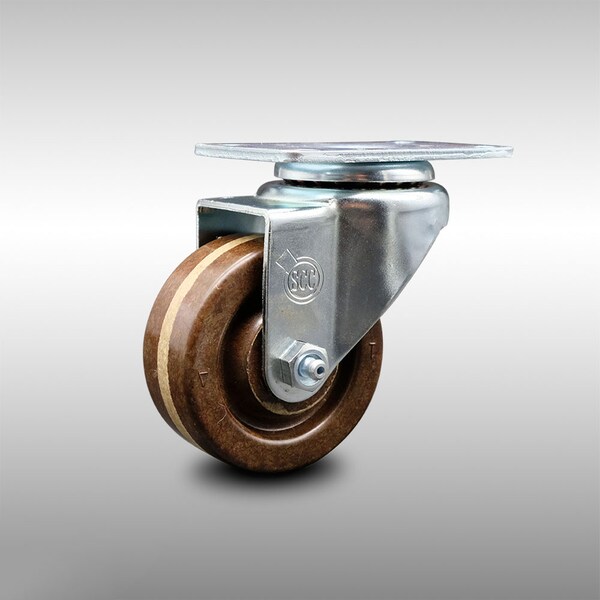 3 Inch SS High Temp Phenolic Wheel Swivel Top Plate Caster